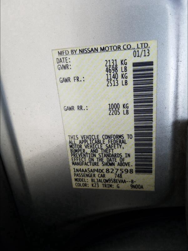 2013 NISSAN MAXIMA S