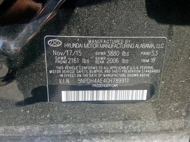 2016 HYUNDAI ELANTRA SE