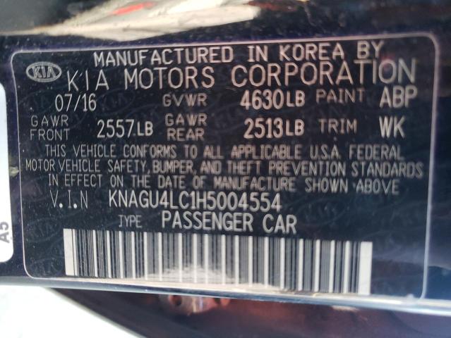 2017 KIA OPTIMA HYBRID
