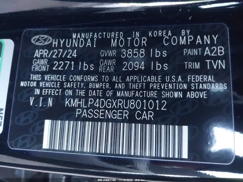 HYUNDAI ELANTRA 2024