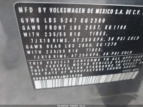 VOLKSWAGEN TIGUAN 2018