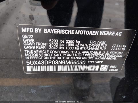 BMW X3 2022