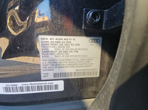 AUDI Q7 PRESTIGE 2018